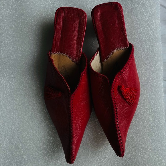 Red Leather Shoes - Picture 2 of 9